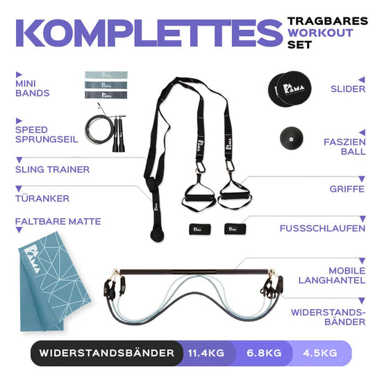 Fitnessstudio to Go Travel Bag (inkl. App) PAKAMA athletics