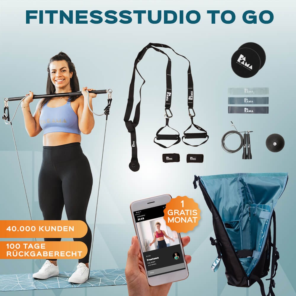 !B-Ware-Schnapper! Fitnessstudio to Go (inkl. App) BERLIN Black PAKAMA athletics