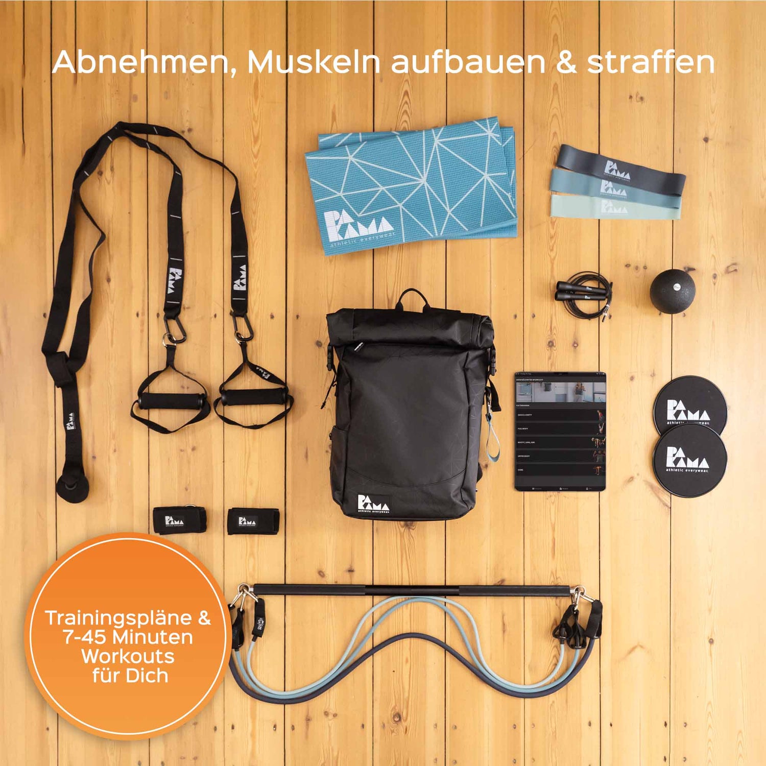 !B-Ware-Schnapper! Fitnessstudio to Go (inkl. App) PAKAMA athletics