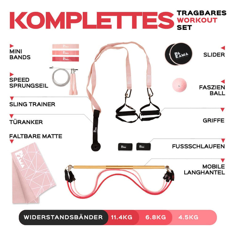 !B-Ware-Schnapper! PAKAMA Fitnessstudio to Go (inkl. App) PAKAMA athletics
