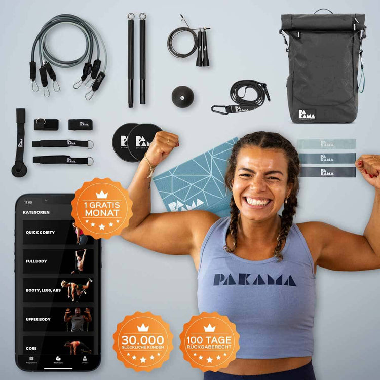 !B-Ware-Schnapper! Fitnessstudio to Go (inkl. App) PAKAMA athletics