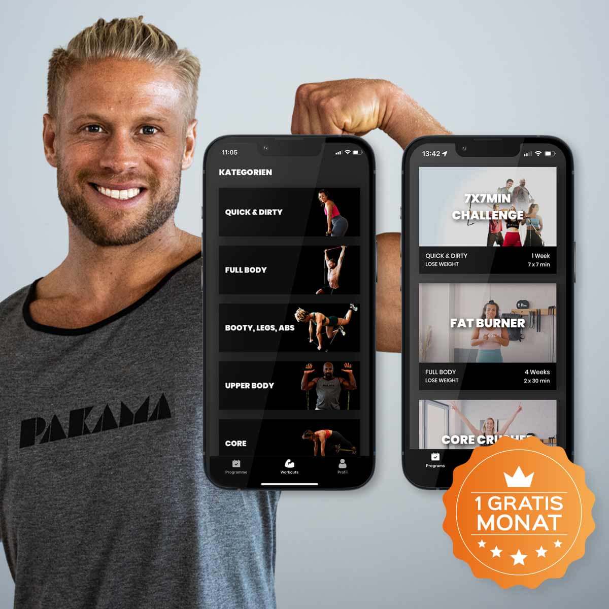 !B-Ware-Schnapper! Fitnessstudio to Go (inkl. App) PAKAMA athletics