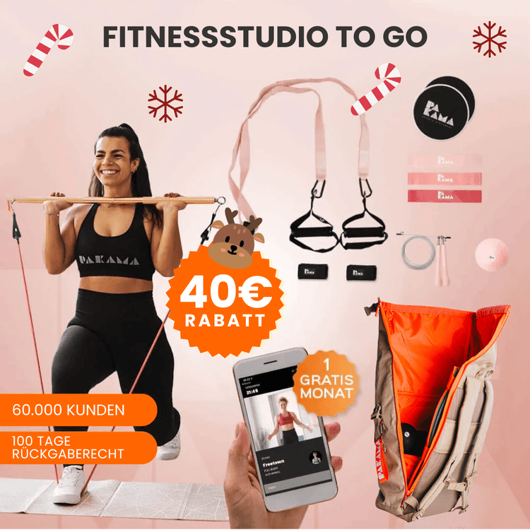 Fitnessstudio to Go (inkl. App) Alle Tools + Earth Bag (beige) PAKAMA athletics