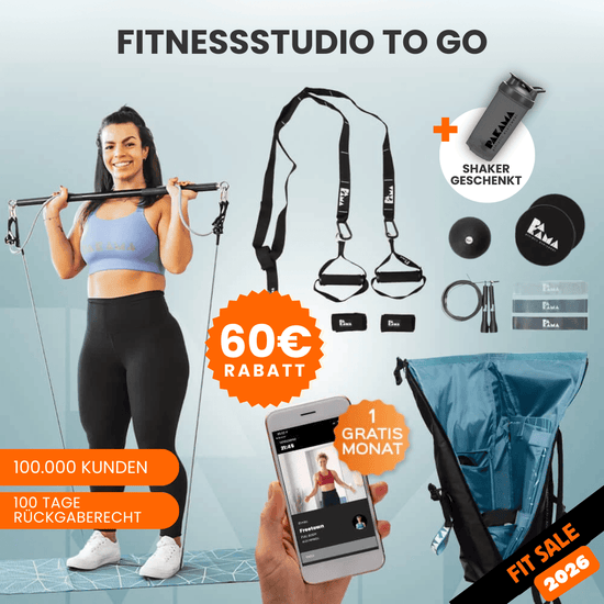 Fitnessstudio to Go (inkl. App) + Shaker BERLIN Black PAKAMA athletics