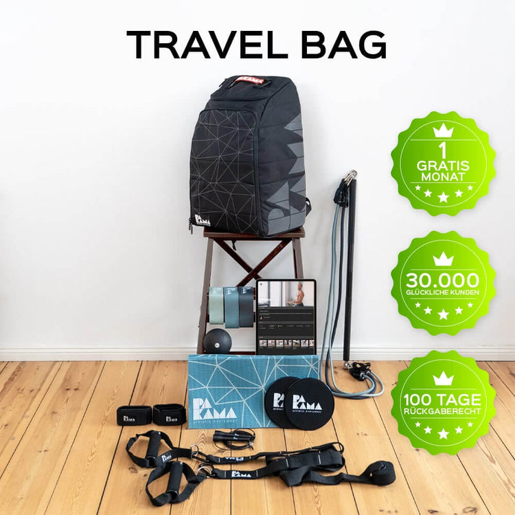 PAKAMA Reise Rucksack Fitnessstudio to Go Travel schwarz