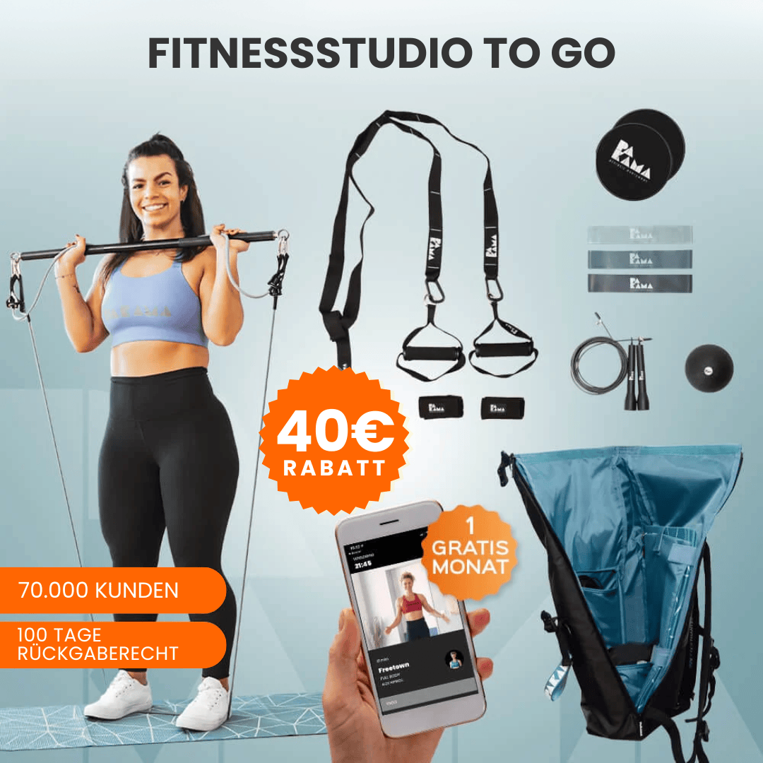 Mrs. Balance Fitnessstudio to Go (inkl. App) Alle Tools + Bag / BERLIN Black PAKAMA athletics