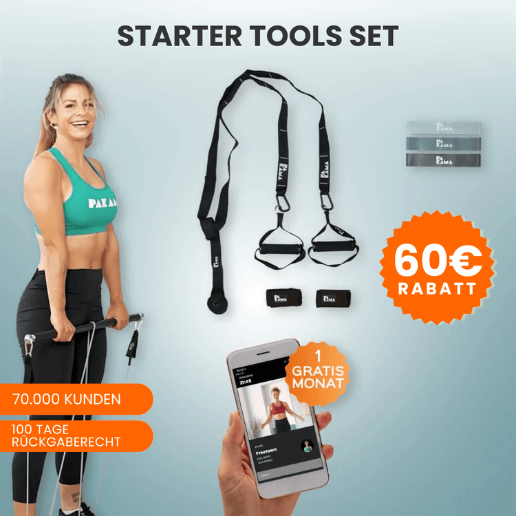 Mrs. Balance Fitnessstudio to Go (inkl. App) Starter Tools Set / BERLIN Black PAKAMA athletics