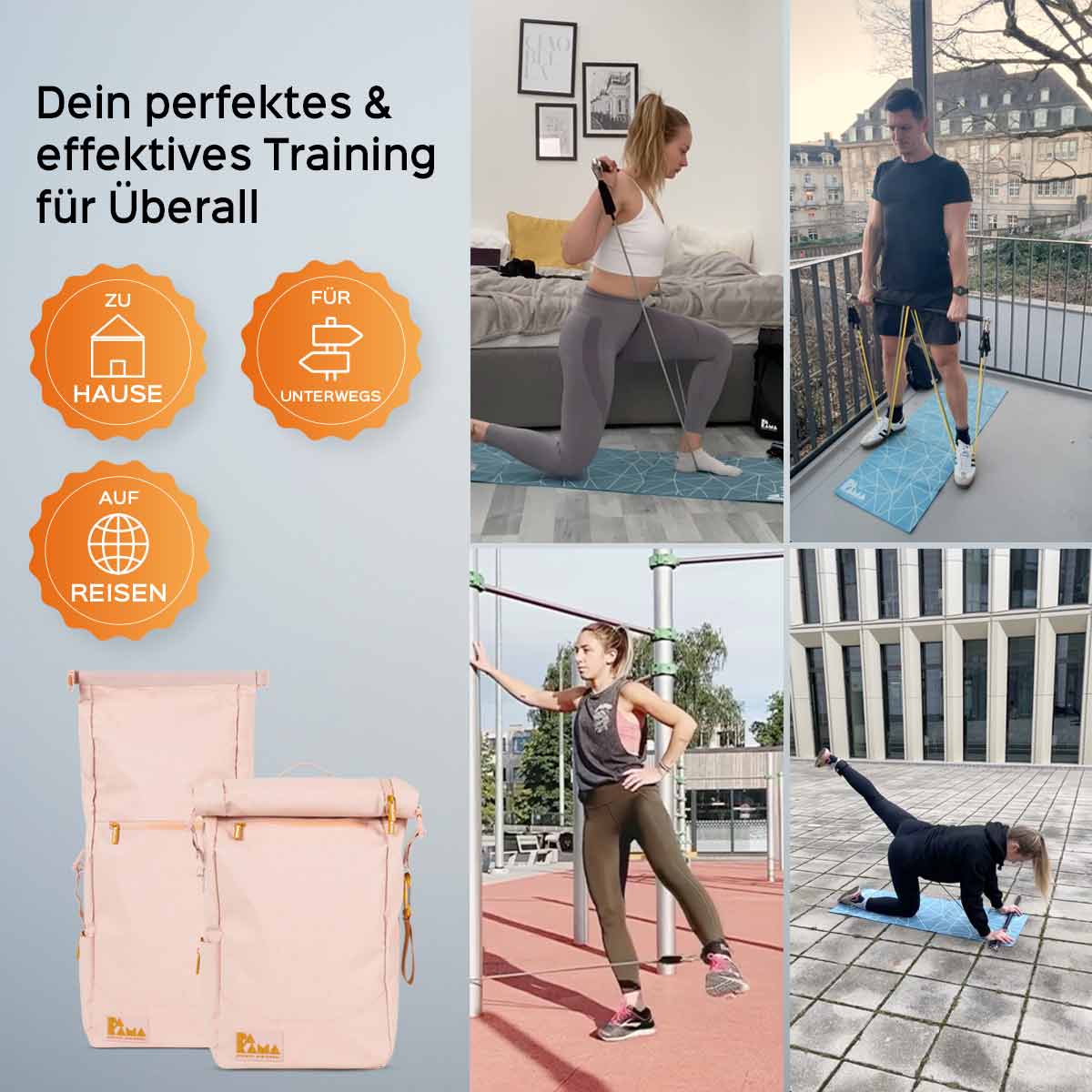 Fitnessstudio to Go (inkl. App) + Shaker + Nutrition System 1 Monat PAKAMA athletics