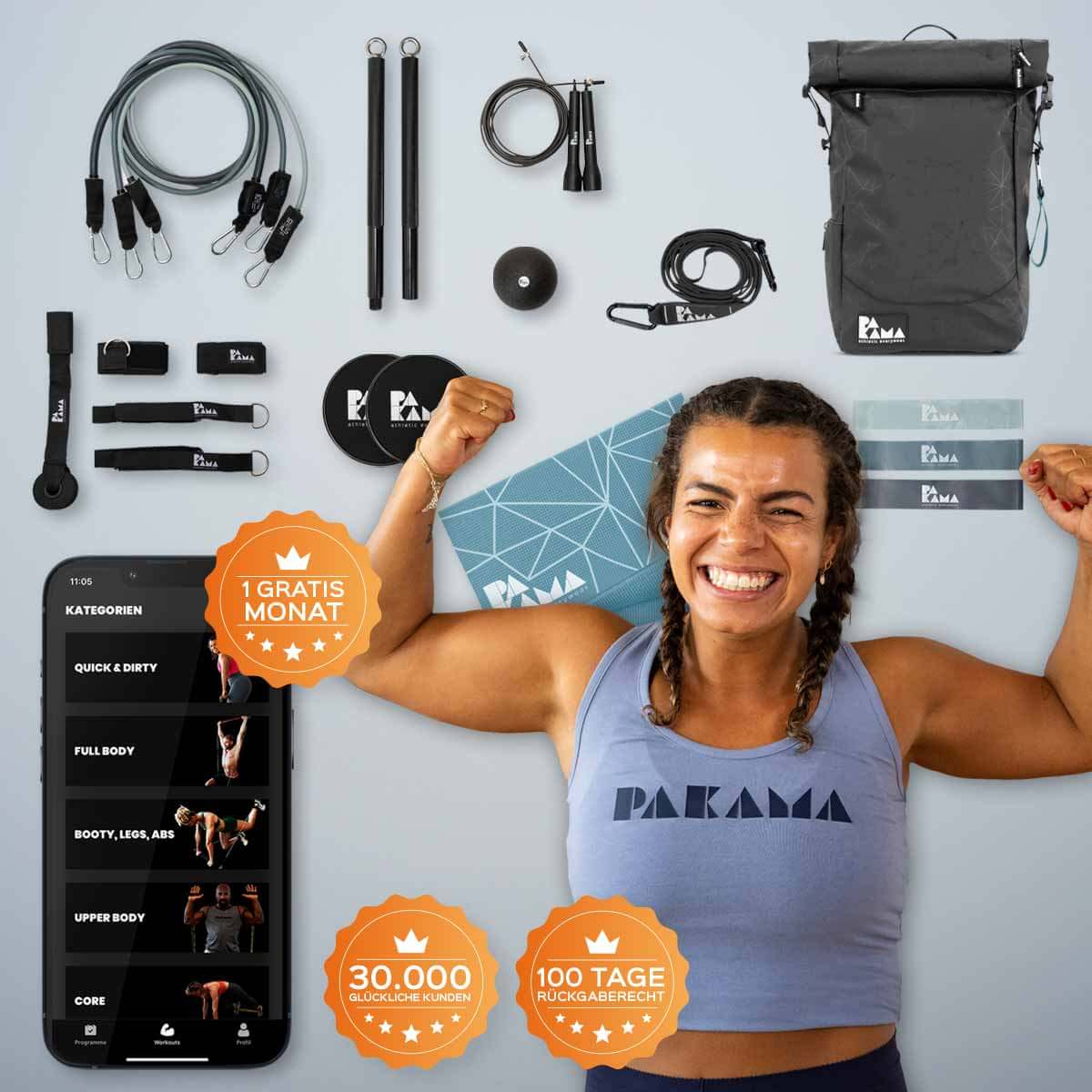 PAKAMA Fitness-Rucksack (inkl. App)