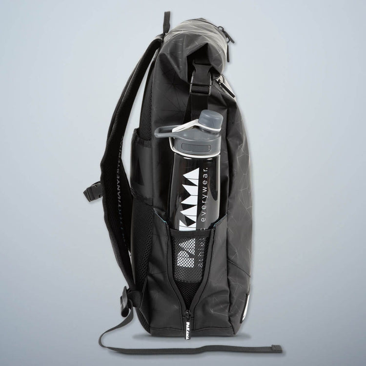 PAKAMA-sac à dos de fitness-noir-côté-bouteille