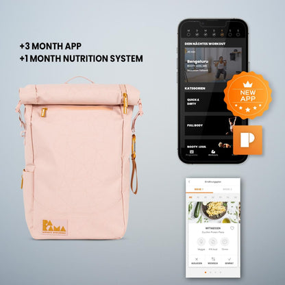 PAKAMA-fitness-backpack-pink-app-sistema de nutrición